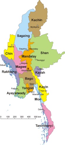 Myanmar-Burma map