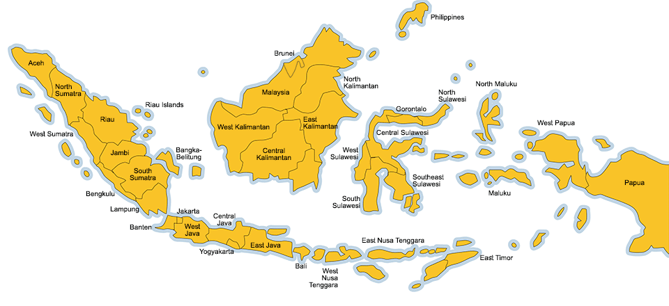 Carte de l'indonesie